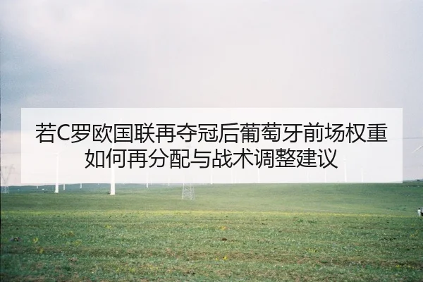 若C罗欧国联再夺冠后葡萄牙前场权重如何再分配与战术调整建议